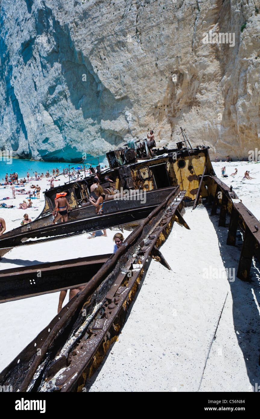 MV Panagiotis a Navagio (naufragio) Baia, Zante Foto Stock