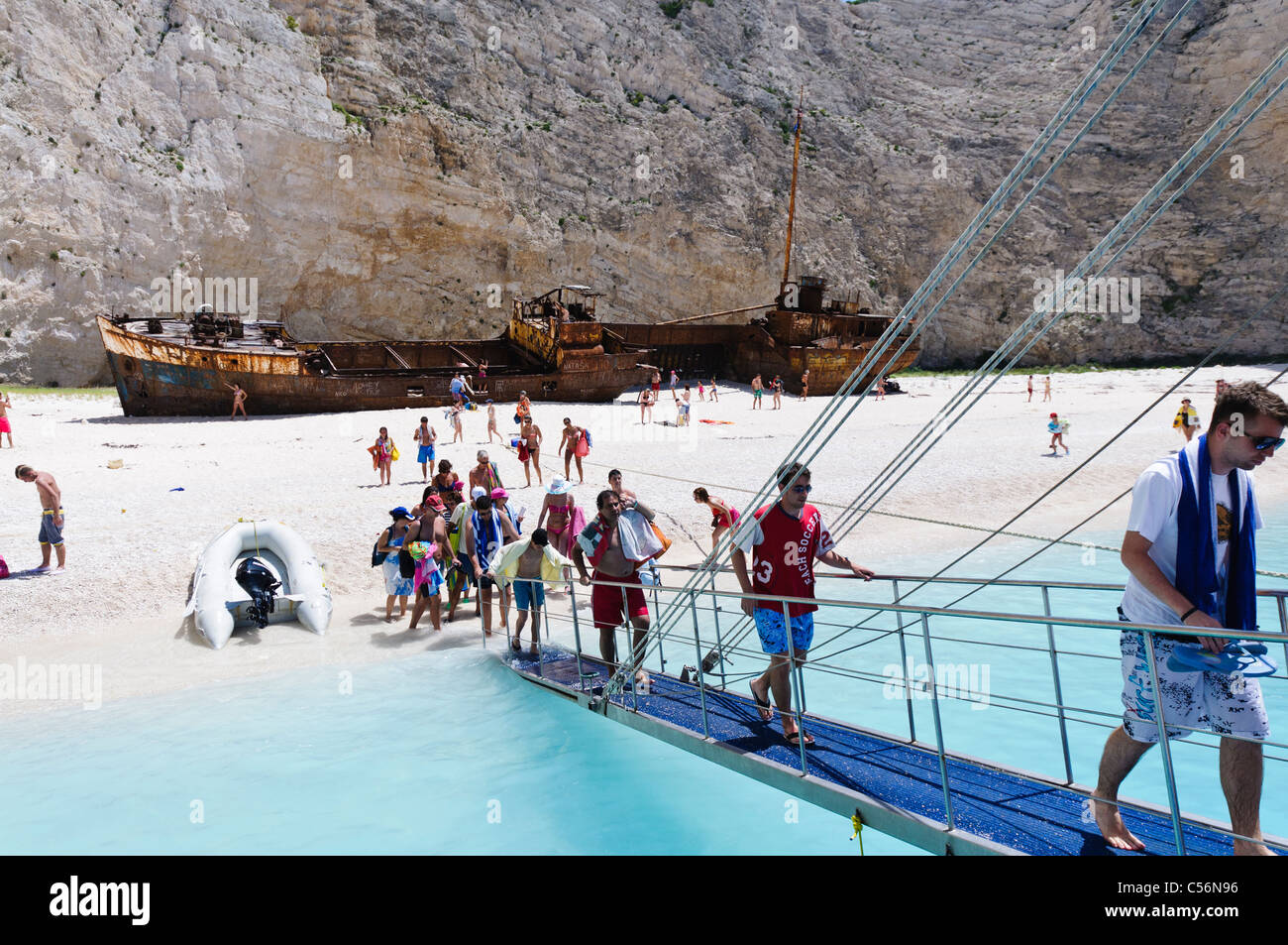 MV Panagiotis a Navagio (naufragio) Baia, Zante Foto Stock