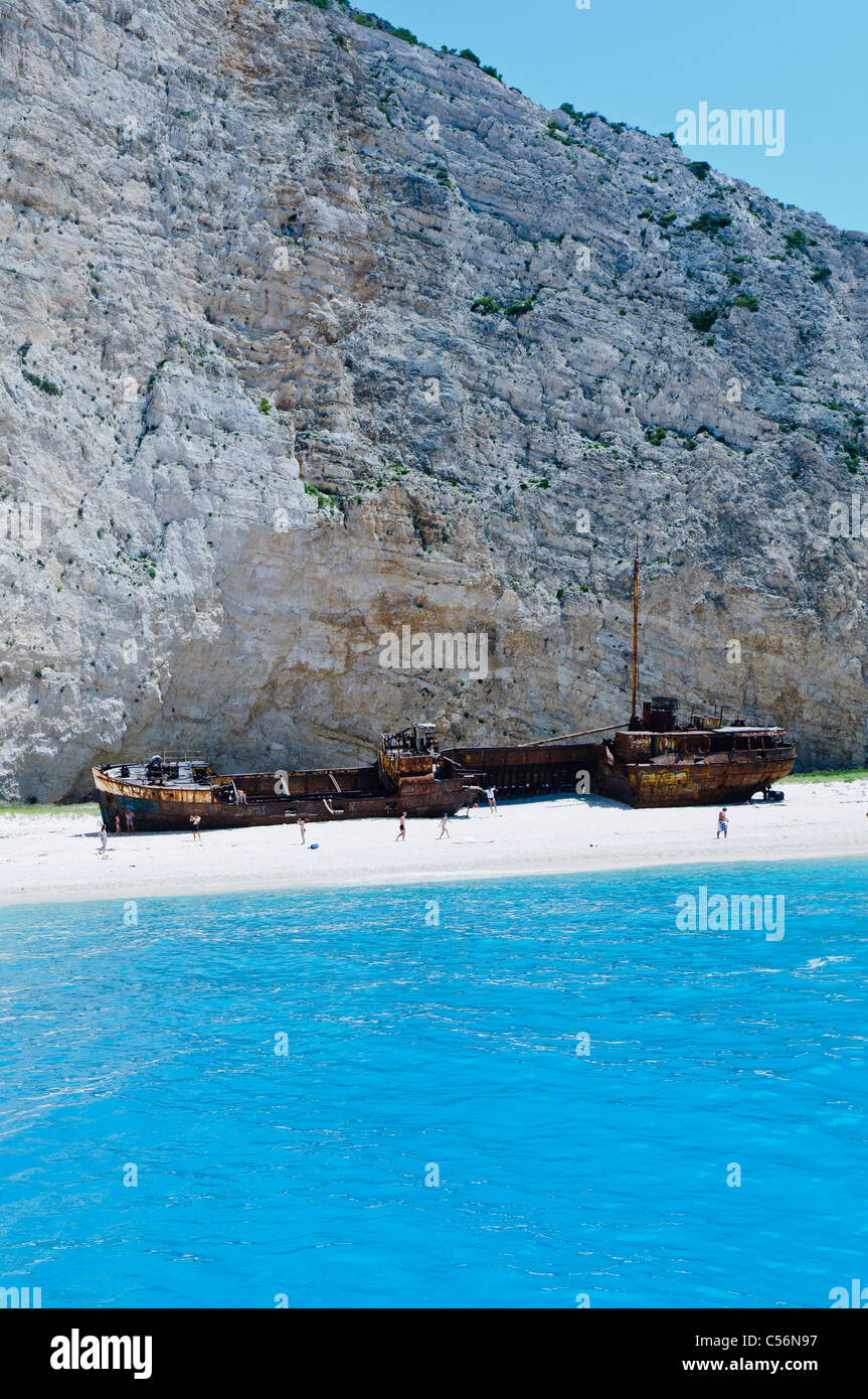 MV Panagiotis a Navagio (naufragio) Baia, Zante Foto Stock