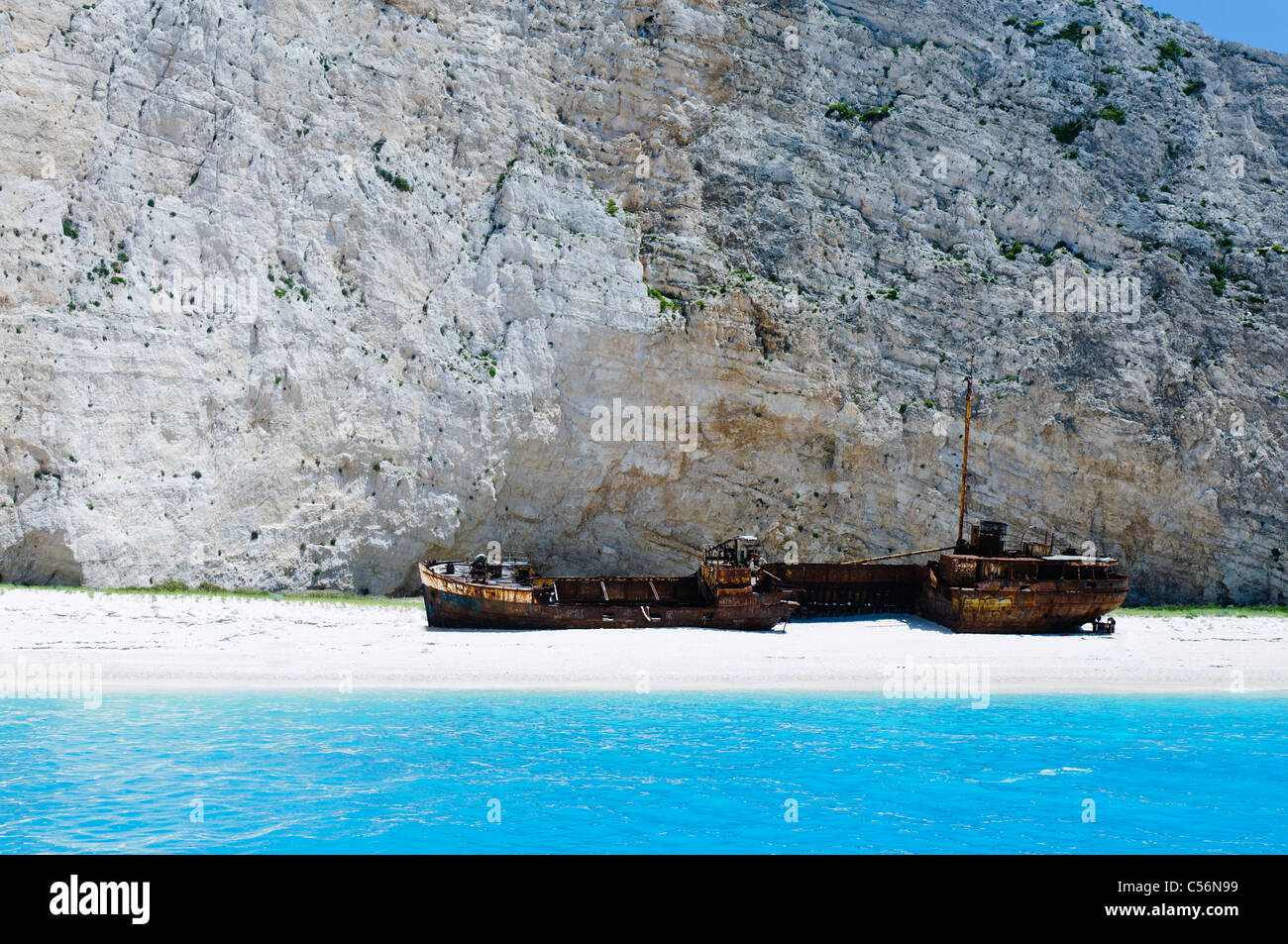 MV Panagiotis a Navagio (naufragio) Baia, Zante Foto Stock