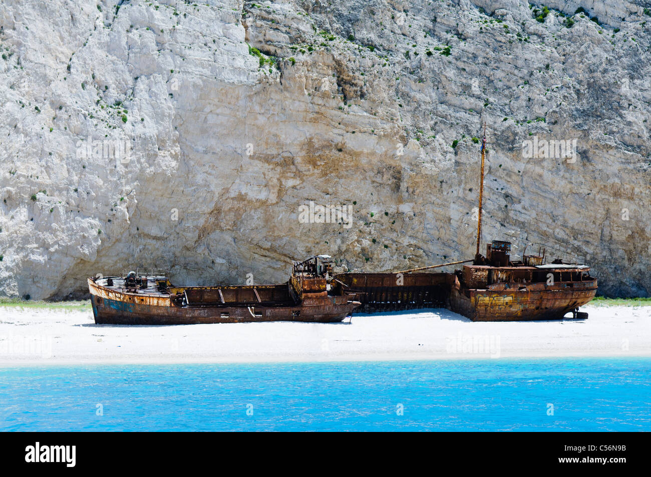 MV Panagiotis a Navagio (naufragio) Baia, Zante Foto Stock