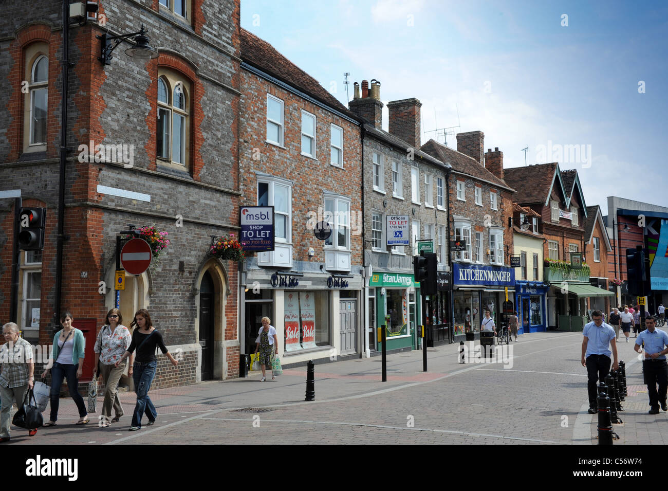 Bartolomeo Street Newbury Town Center Berkshire England Regno Unito Foto Stock