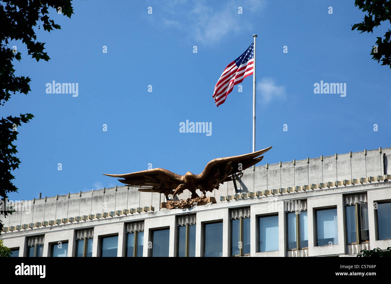 Stati Uniti d'America Embassy, Grosvenor Square, Londra Foto Stock