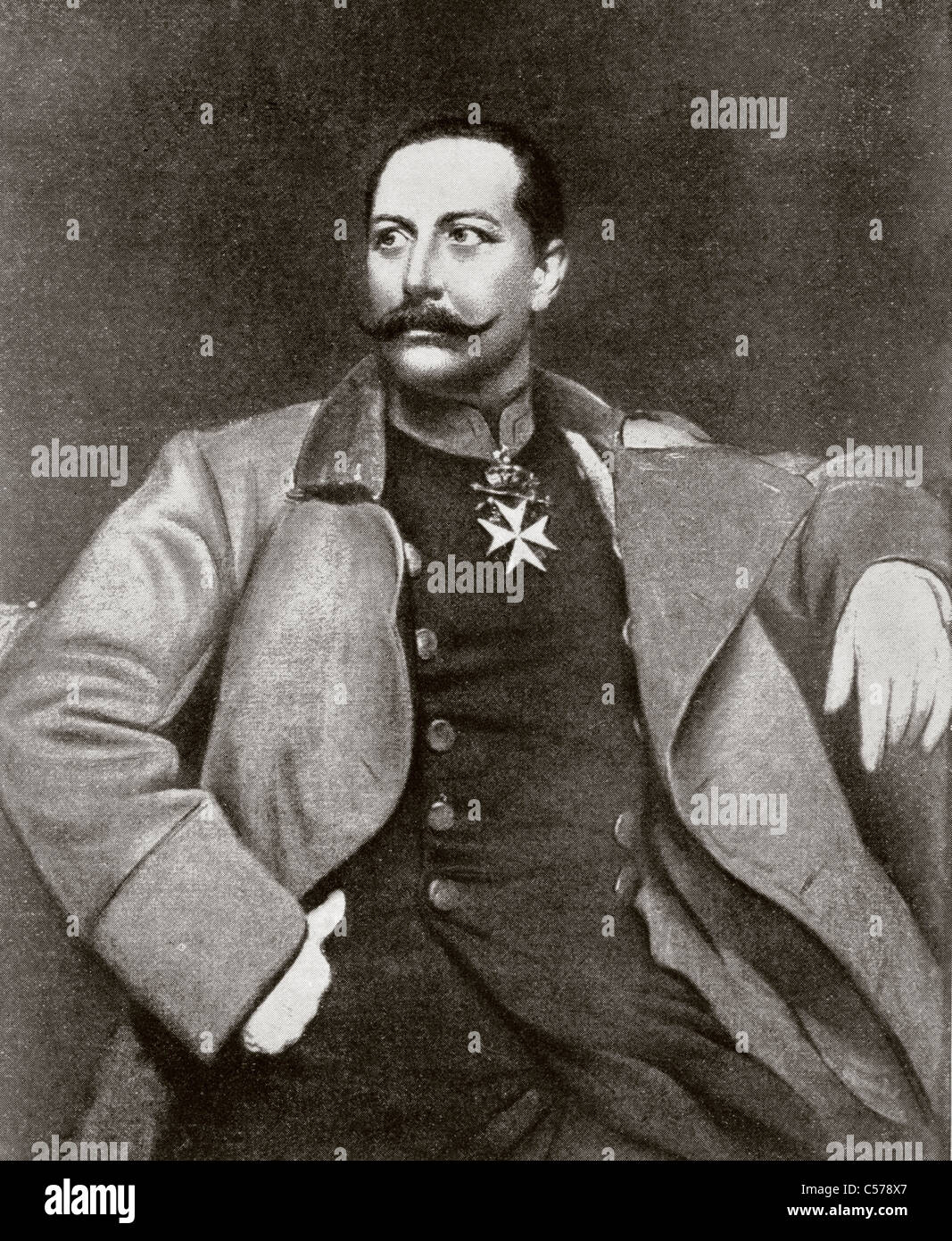 Il Kaiser Guglielmo II, 1859 - 1941. Ultimo Imperatore Tedesco e re di Prussia. Foto Stock