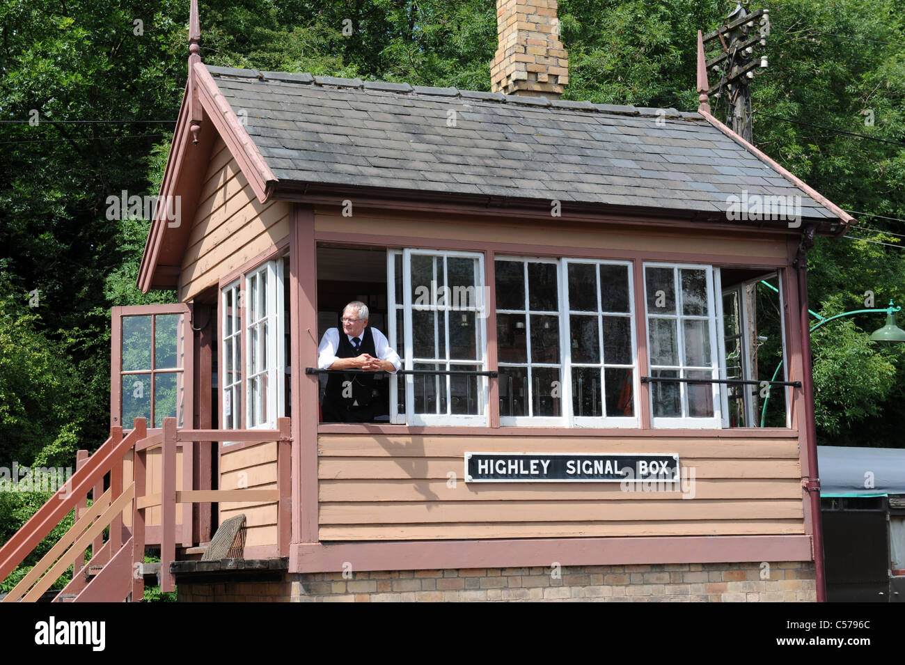 Highley casella Segnale Severn Valley Railway Regno Unito Foto Stock