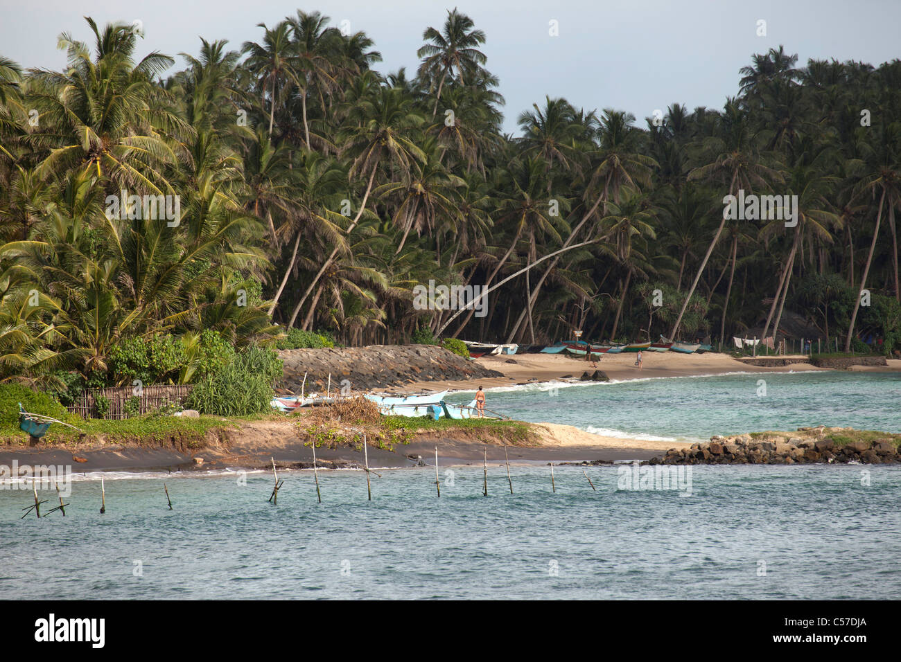 Poco prima del temporale presso la spiaggia di Mirissa, Sri Lanka Foto Stock