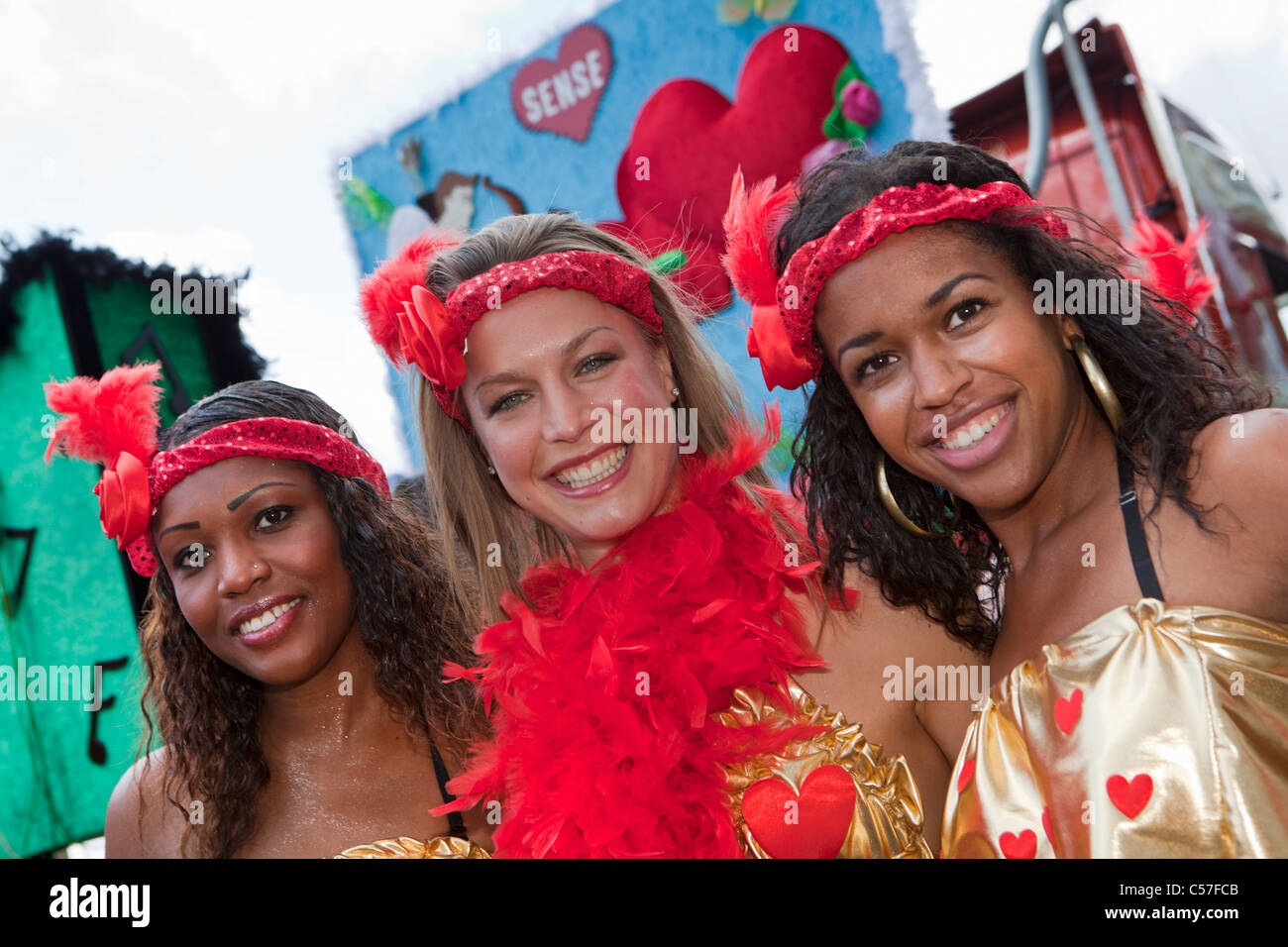 I Paesi Bassi, Rotterdam, carnevale estivo organizzato da Antillean e Suriname discendenti Foto Stock