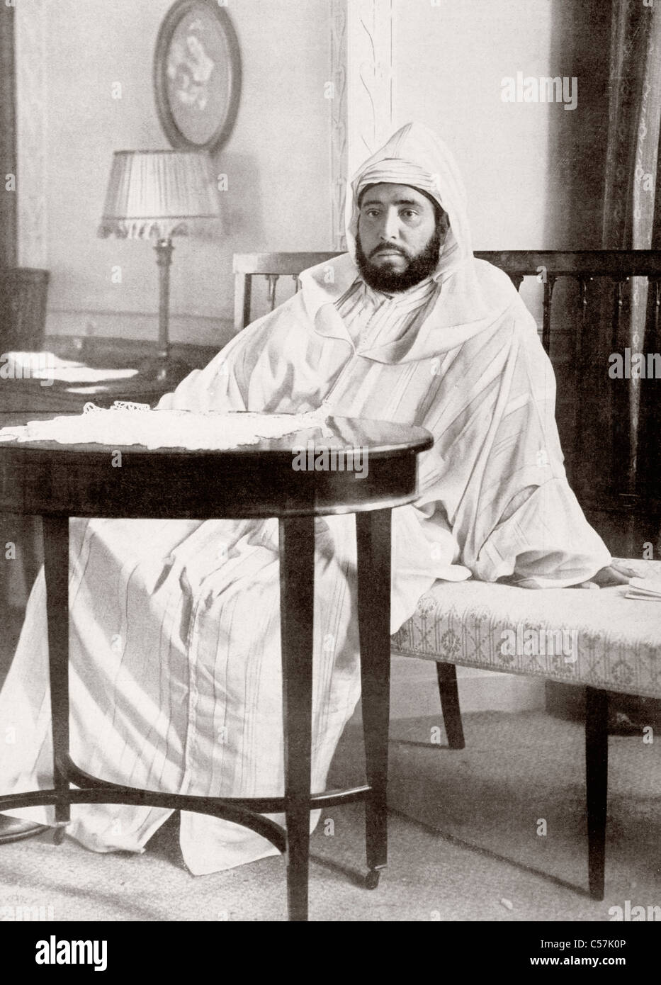 Abdelhafid del Marocco (o Mulai Abd al-Hafiz), 1873 - 1937. Il sultano del Marocco dal 1908 al 1912, come membro della dinastia Alaouite. Foto Stock