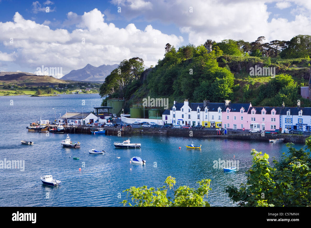 Portree, Isola di Skye, Highland, Scotland, Regno Unito Foto Stock