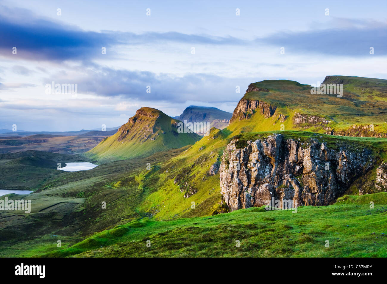 La Quiraing, Isola di Skye, Scotland, Regno Unito. Foto Stock