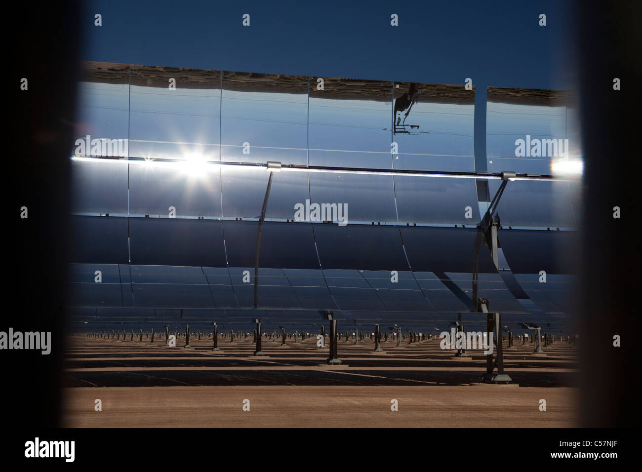 Energia solare termica elettrica stazione di generazione Foto Stock