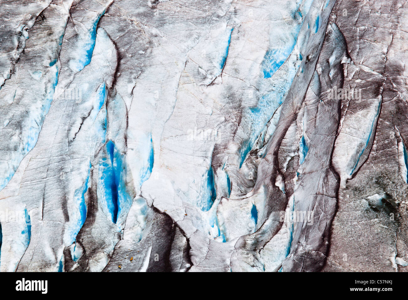 Aletsch, ghiacciaio di Aletsch, area di Aletsch, ghiacciaio di Aletsch, Alpi, dettaglio, vista montagna, dettaglio, il ghiaccio, la massa di ghiaccio, montagne, glac Foto Stock