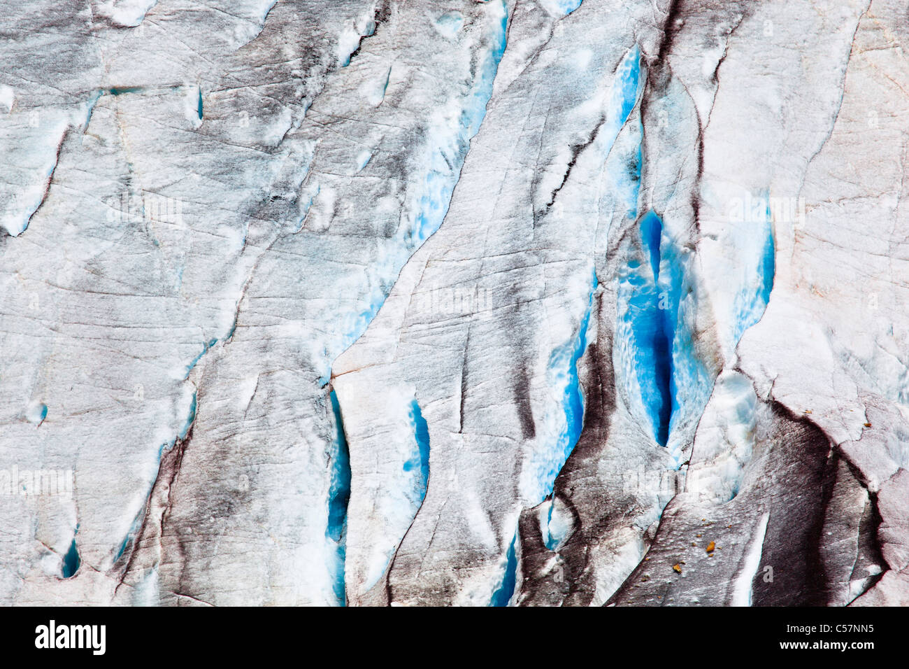 Aletsch, ghiacciaio di Aletsch, area di Aletsch, ghiacciaio di Aletsch, Alpi, dettaglio, vista montagna, dettaglio, il ghiaccio, la massa di ghiaccio, montagne, glac Foto Stock