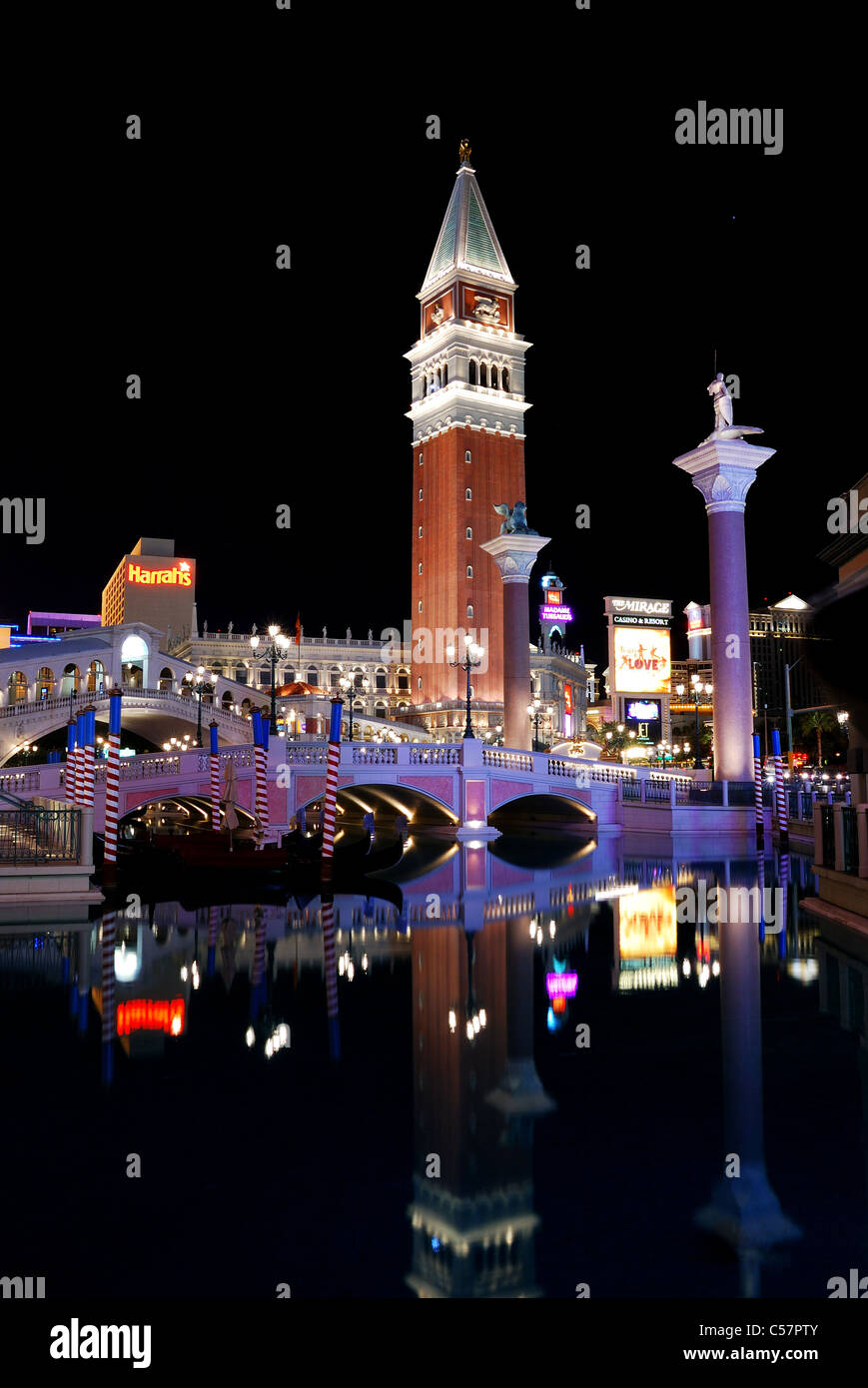 Il Venetian Hotel Casino in Las Vegas Strip Foto Stock