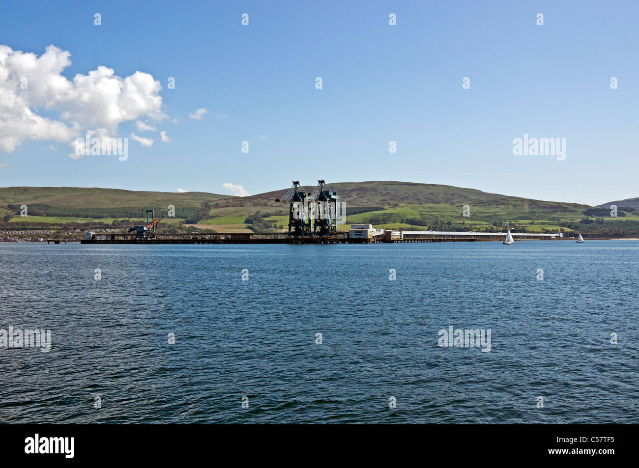 Hunterston coal terminal a Hunterston sul Firth of Clyde in Ayrshire in Scozia Foto Stock