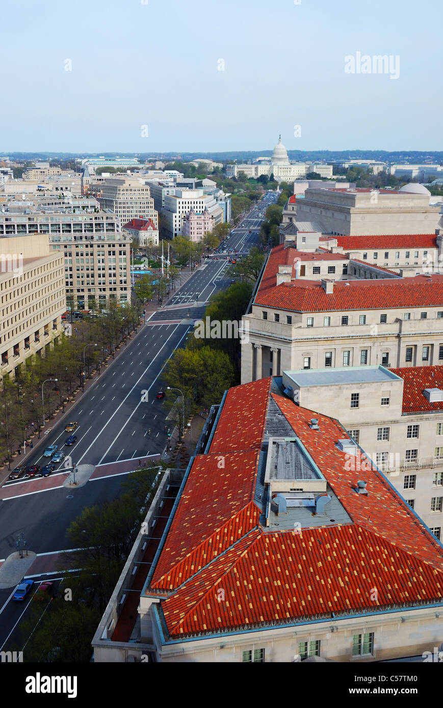Washington DC vista aerea Foto Stock