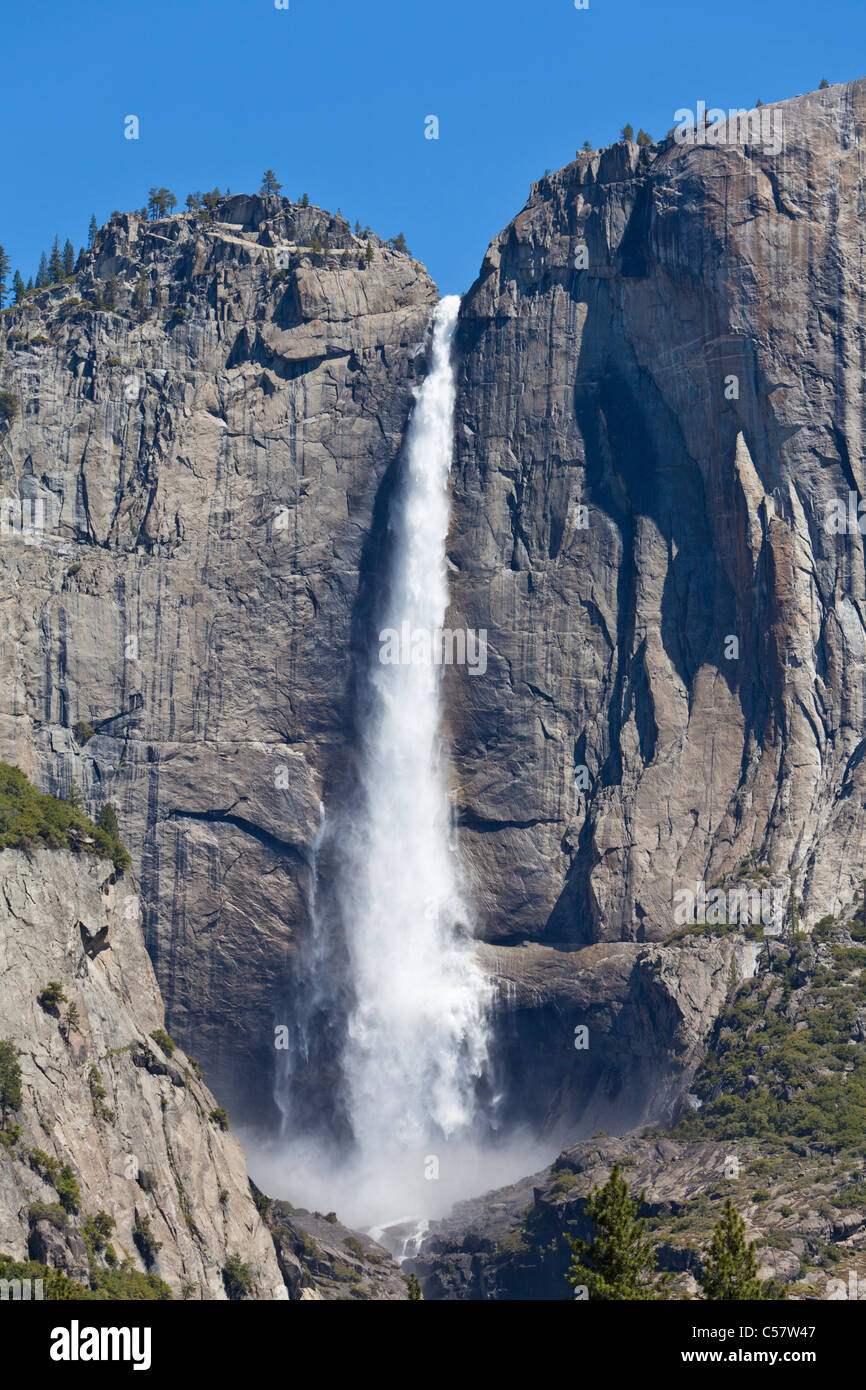 Il parco nazionale di Yosemite upper falls parco nazionale Yosemite Valley California USA Foto Stock