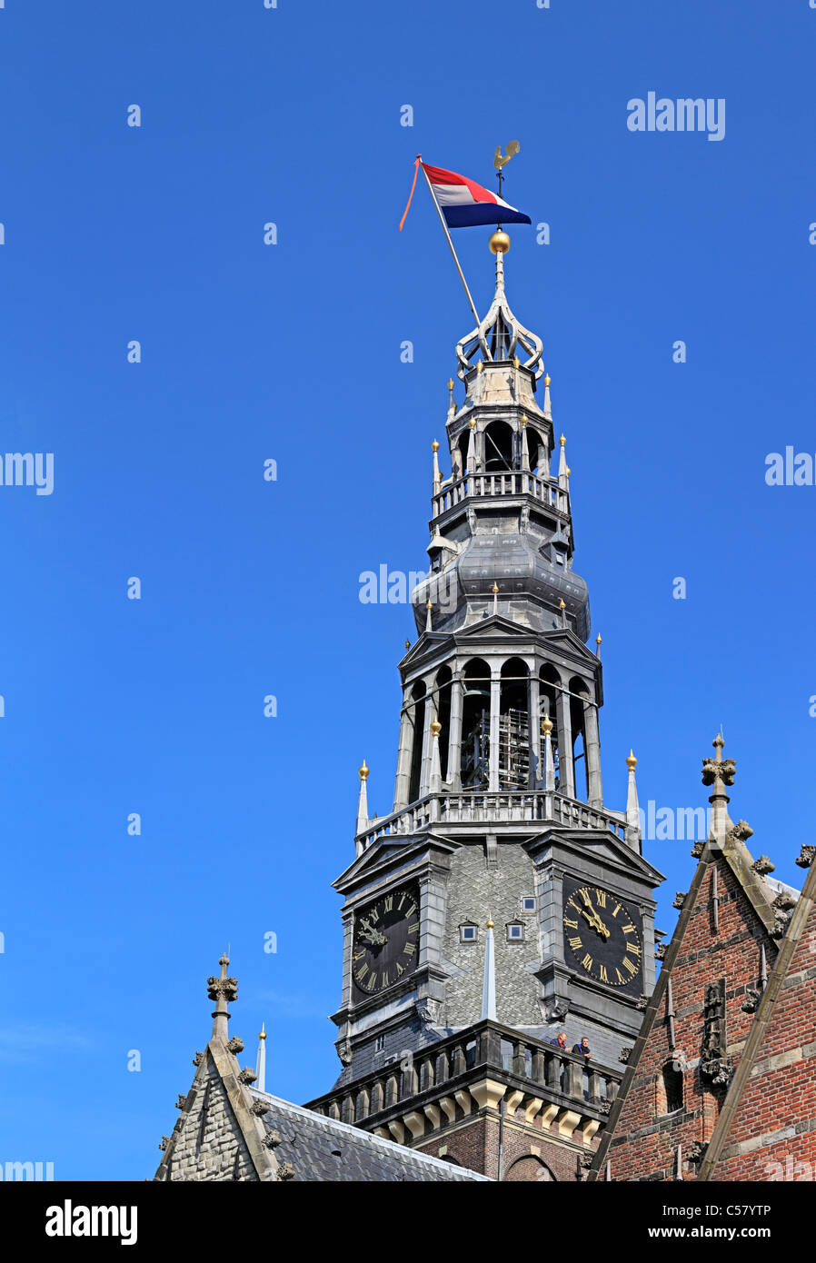 Paesi Bassi, Olanda, Europa, Europeo, Europa occidentale, città, architettura, edilizia, Olandese, Amsterdam e Oude Kerk, la vecchia chiesa, t Foto Stock