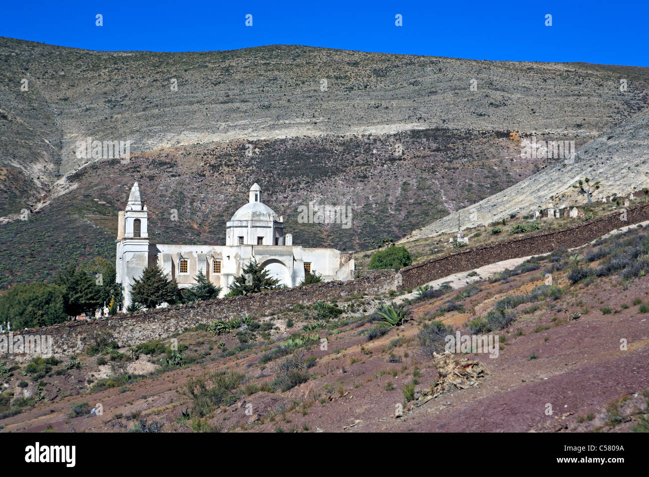 America Centrale, America Centrale, Architettura, Edilizia, Città, Paese America Latina, Messico, messicano, Real de Catorce, membro Sa Foto Stock