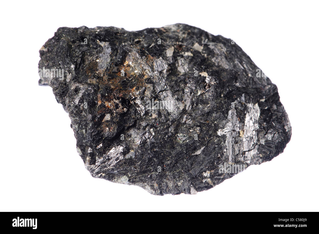 Hornblende (Scozia) minerali di silicato Foto Stock