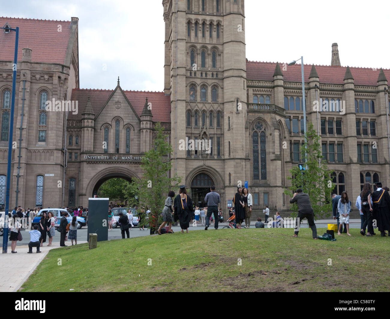 Il giorno di graduazione alla Manchester University, Inghilterra, Regno Unito. Foto Stock