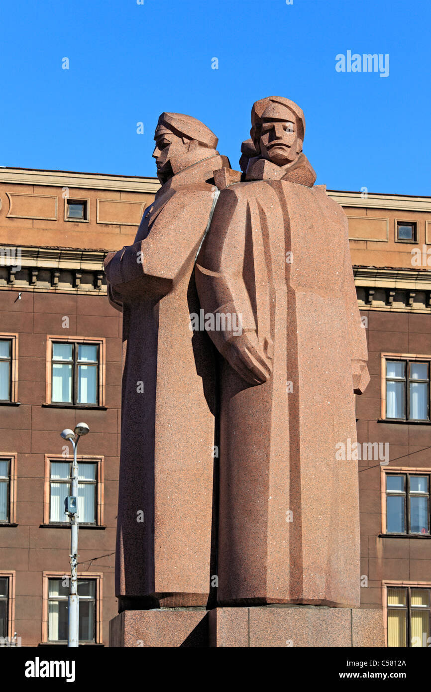 La lettonia, lettone, Europa, Stati baltici, città, architettura, Riga, edificio, house, monumento, rosso fucilieri, Europeo, UNESCO Giornate mondiali Foto Stock