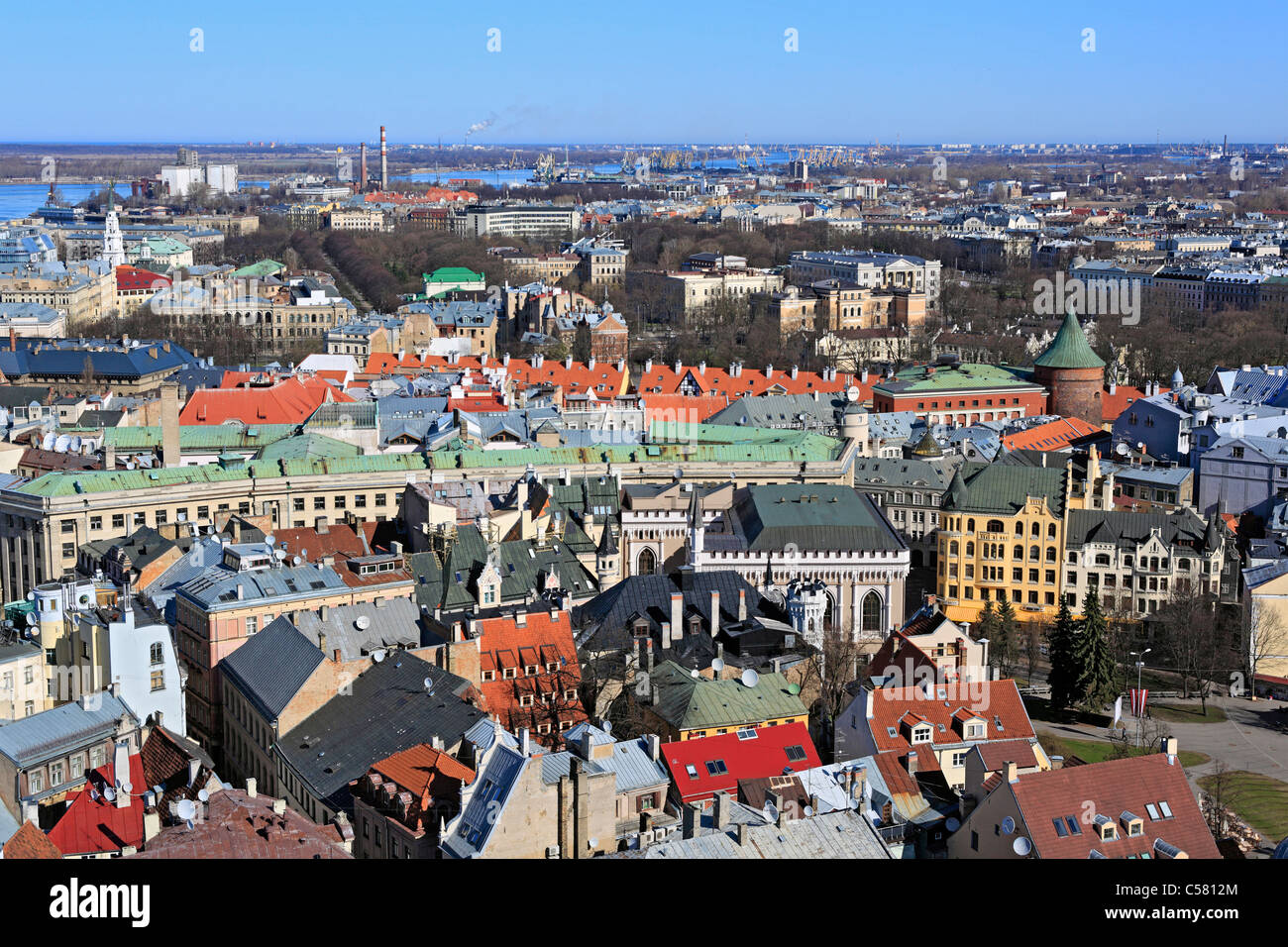 La lettonia, lettone, Europa, Stati baltici, città, architettura, Riga, edificio, house, Europeo, Patrimonio Mondiale dell UNESCO Foto Stock