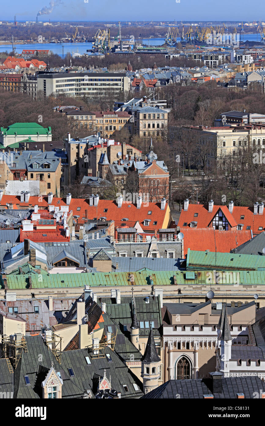 La lettonia, lettone, Europa, Stati baltici, città, architettura, Riga, edificio, house, Europeo, Patrimonio Mondiale dell UNESCO Foto Stock