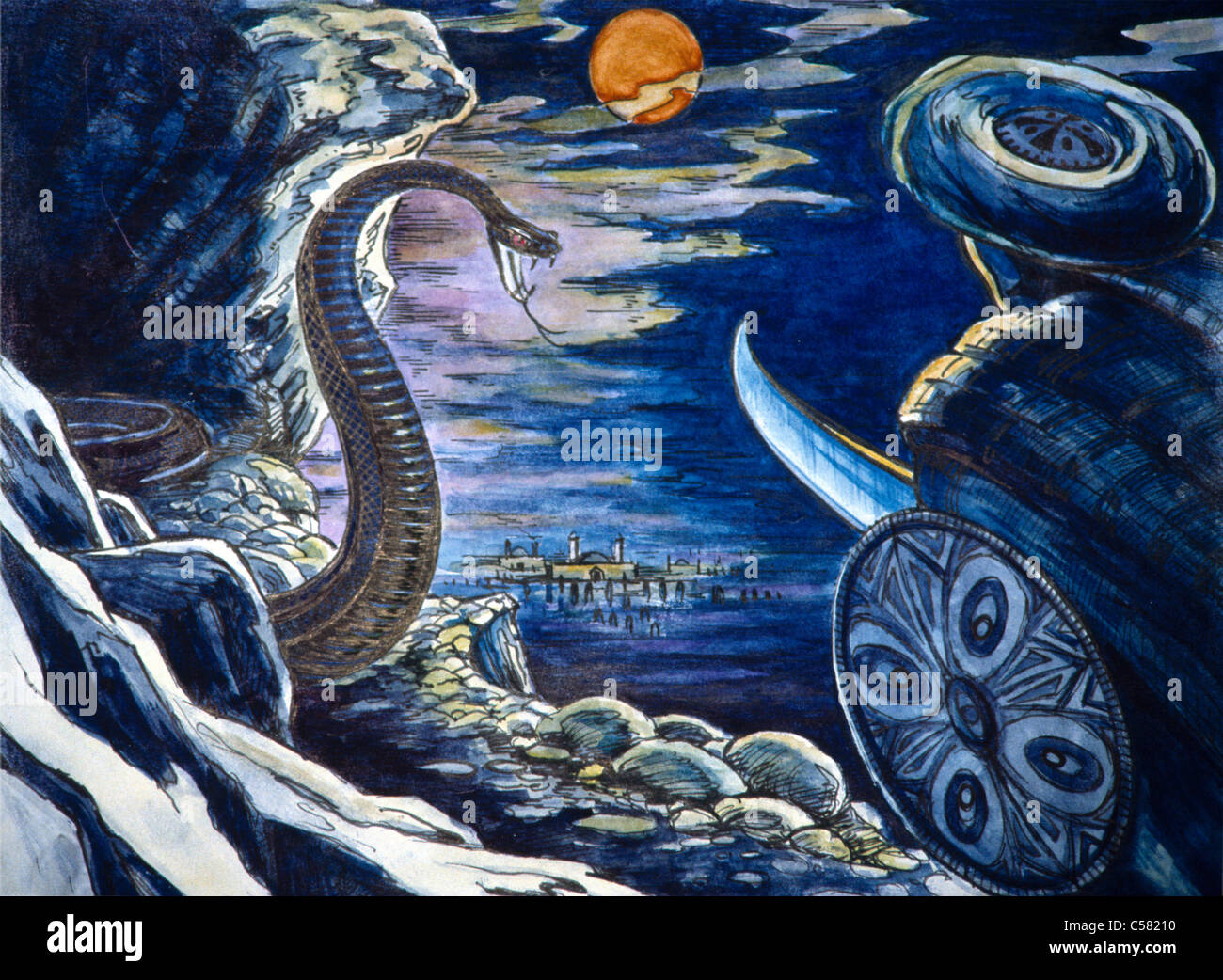 Beduina storie di arabi da racconti orientale Foto Stock