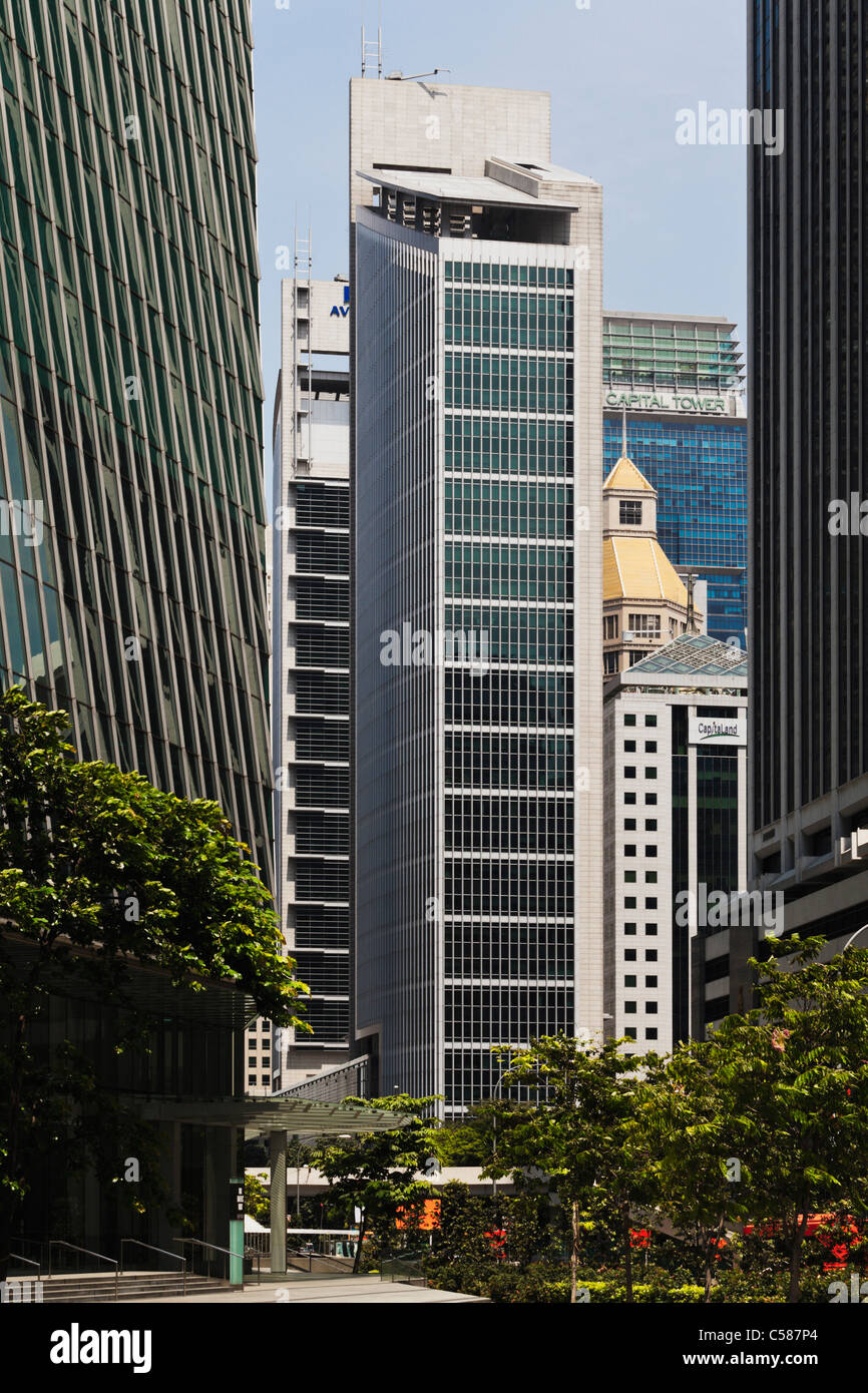 Singapore Exchange Centre, costruito nel 2000 e 2001. Foto Stock