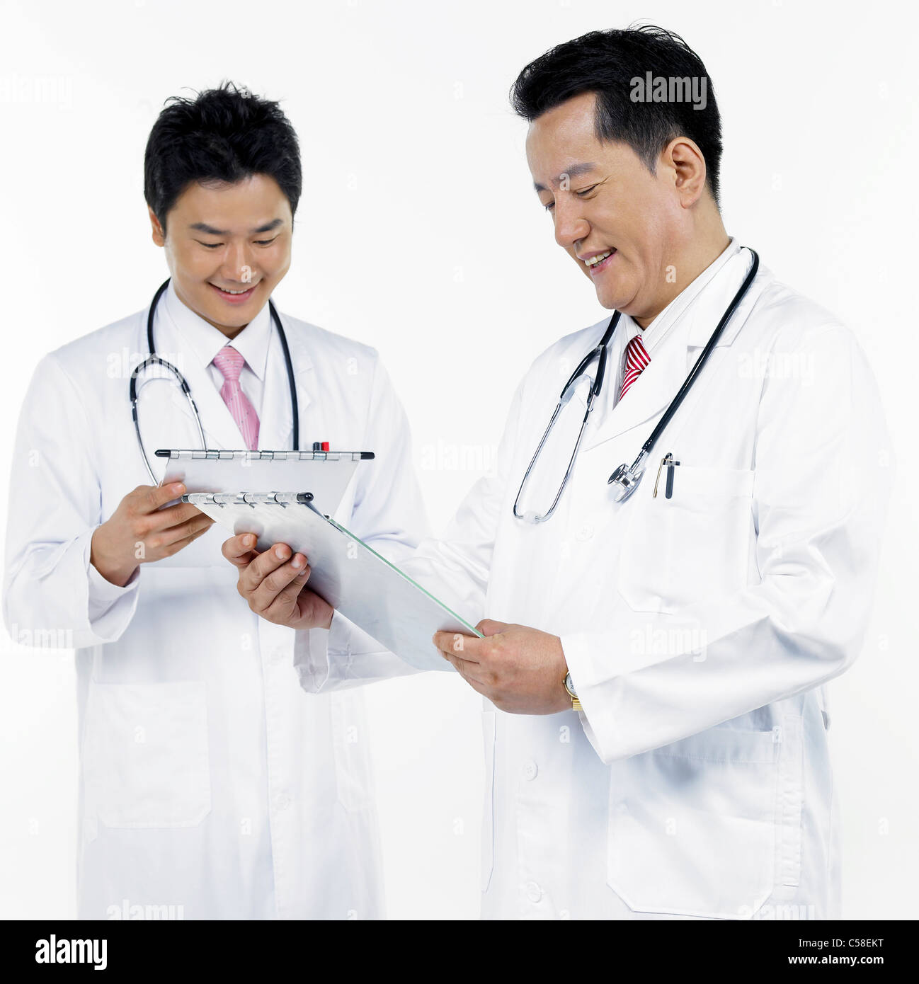 I medici di lettura tabella medica Foto Stock