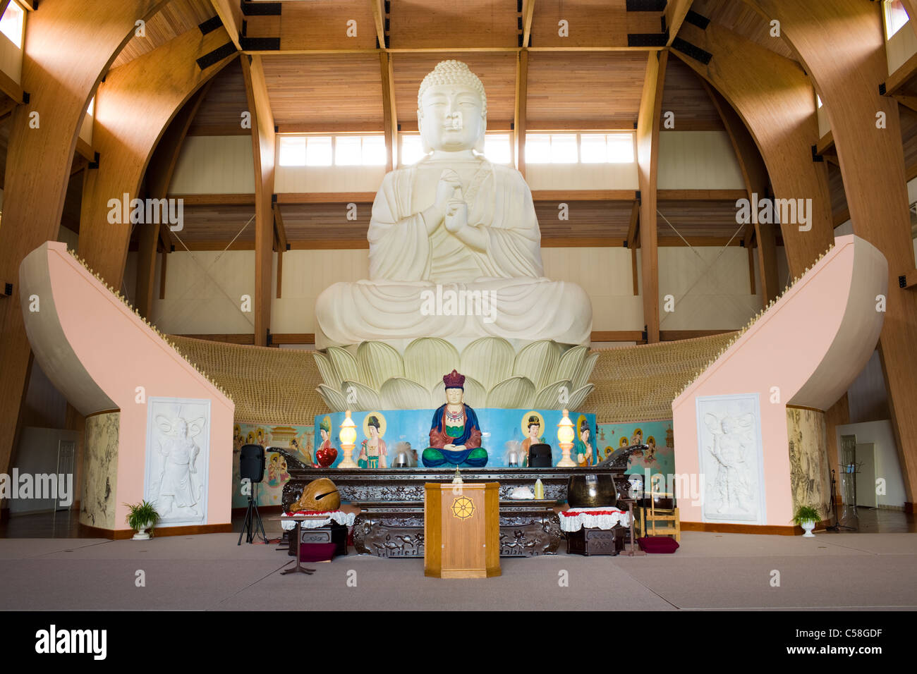 Chuang Yen monastero, la più grande statua del Buddha in emisfero occidentale, Carmelo, Hudson Valley, Putnam County, nello Stato di New York Foto Stock