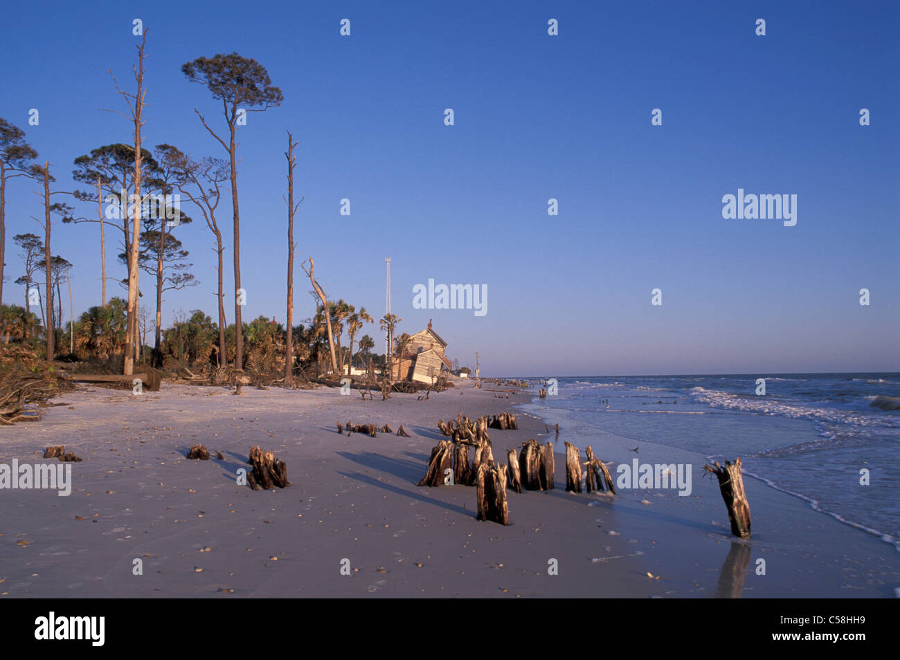 Costa del Golfo, Florida Panhandle, Florida, Stati Uniti d'America, Stati Uniti, America, spiaggia, mare, sabbia Foto Stock