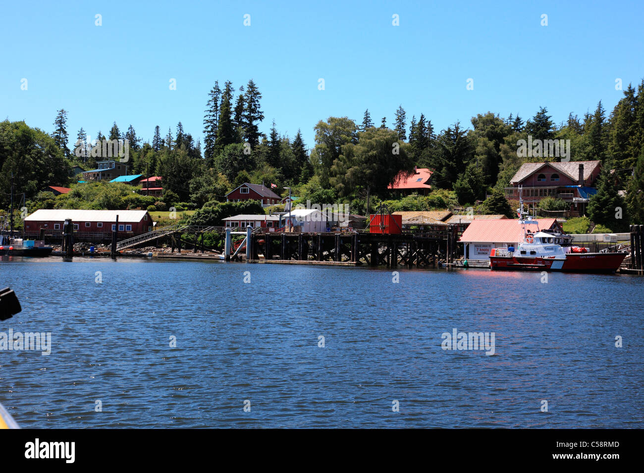 Bamfield ubicazione dell oceano e marine science studi per abbassare l'isola di Vancouver. La guardia costiera della base navale. Località di pesca. Foto Stock