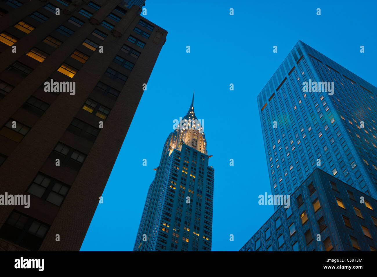 Chrysler Building e altri New York grattacieli Foto Stock