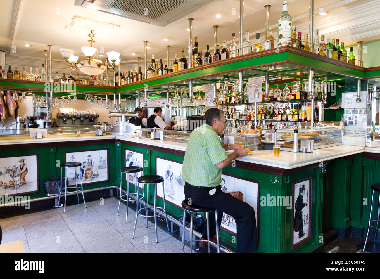 Cerveceria Plaza Mayor che è sulla Plaza, Madrid, Spagna Foto Stock