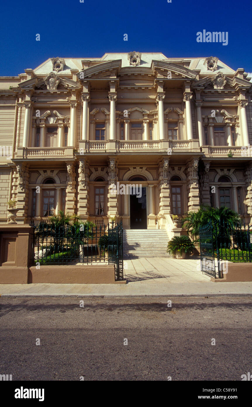 Gli ornati di stile Italiano Rinascimentale Palacio Canton sul Paseo de Montejo in Merida, Messico Foto Stock