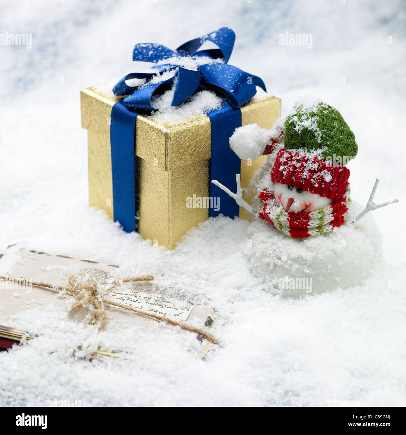 Close-up di regalo di Natale Foto Stock