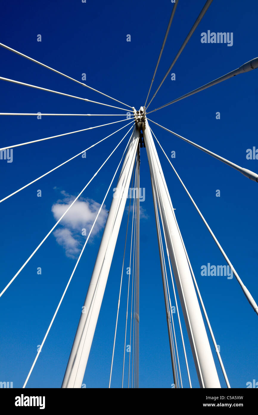 Il Golden Jubilee Bridge, South Bank di Londra Foto Stock