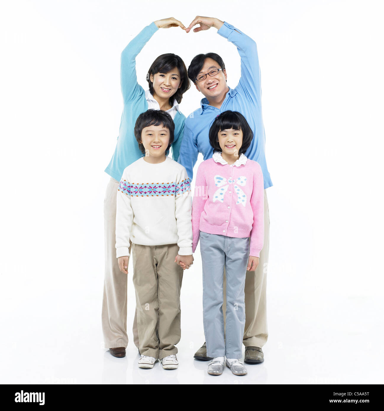 Ritratto di genitori con bambini Foto Stock