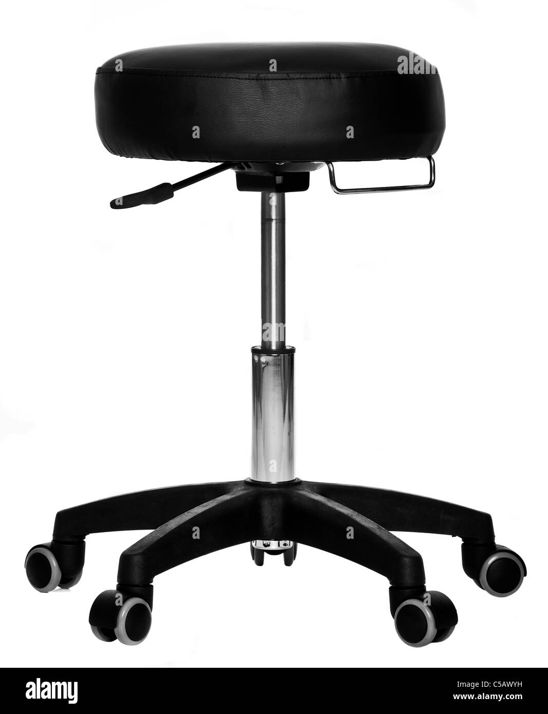 Massaggio tradizionale sgabello isolati su sfondo bianco Foto Stock