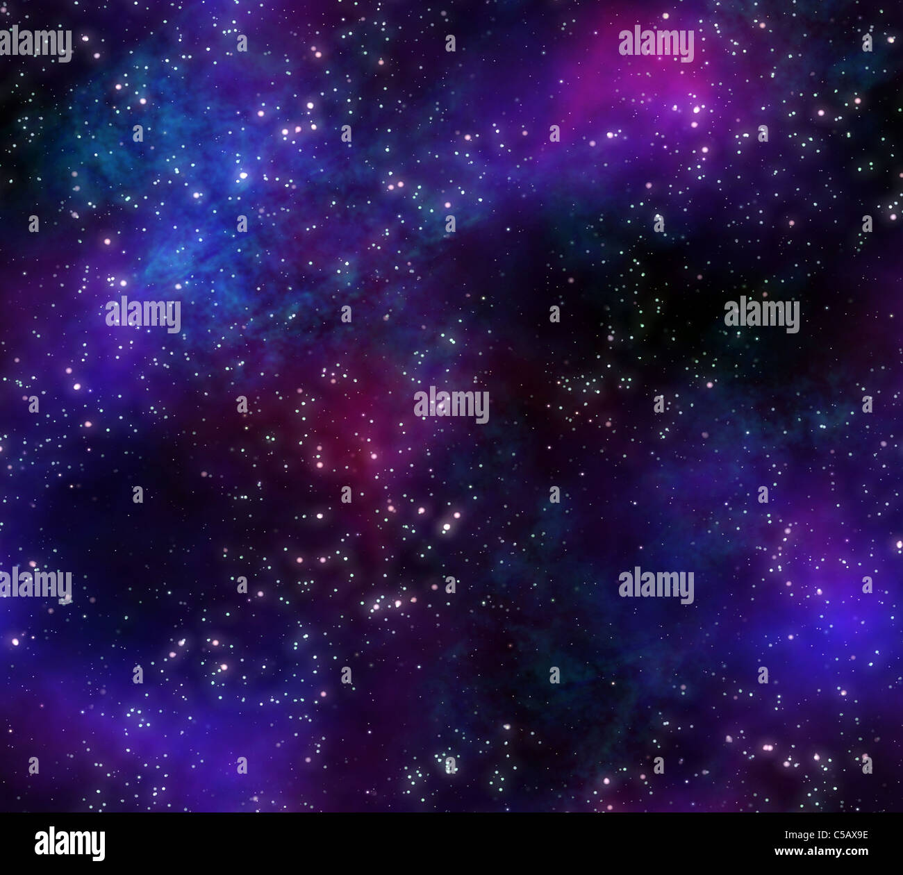 Grande immagine di sfondo stelle e nebulose nel cielo notturno Foto Stock