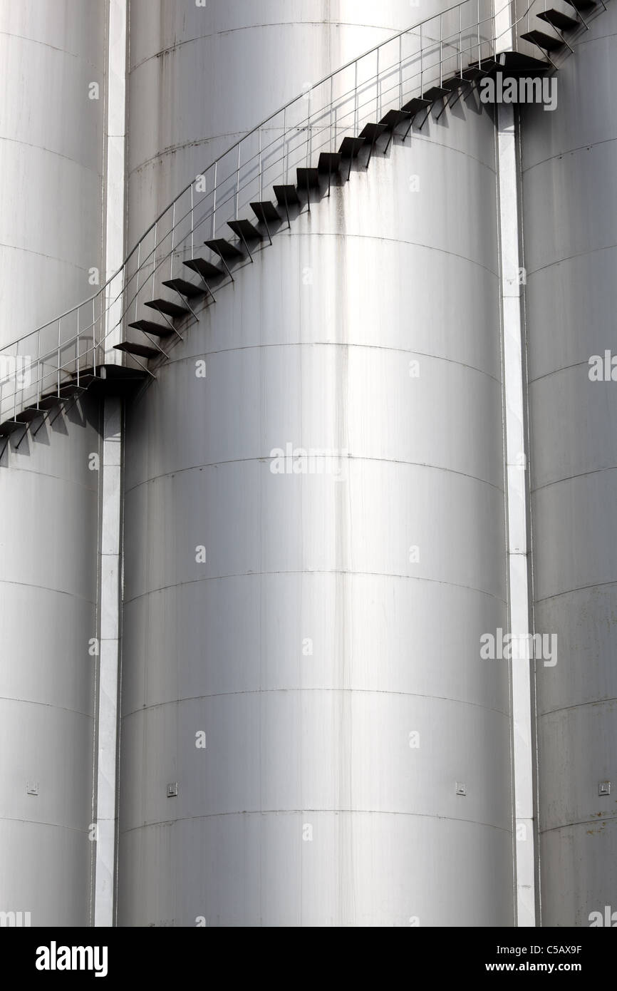 Silo industriale Foto Stock