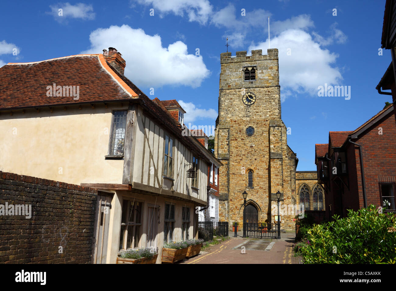 San Pietro e San Paolo chiesa parrocchiale, Tonbridge, Kent, Inghilterra Foto Stock