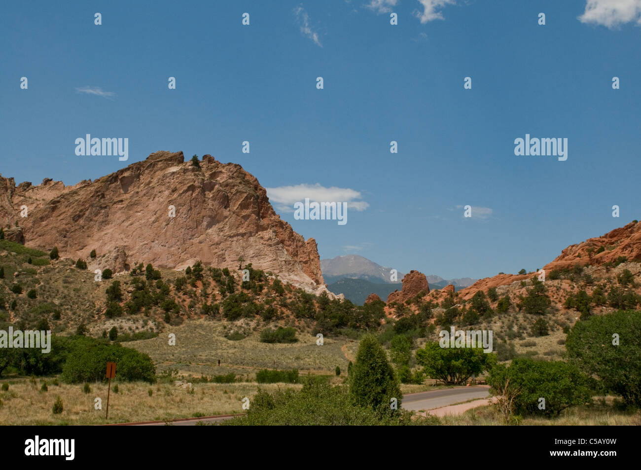 Stati Uniti d'America, Colorado Colorado Springs, Giardino degli dèi, formazioni rocciose Foto Stock