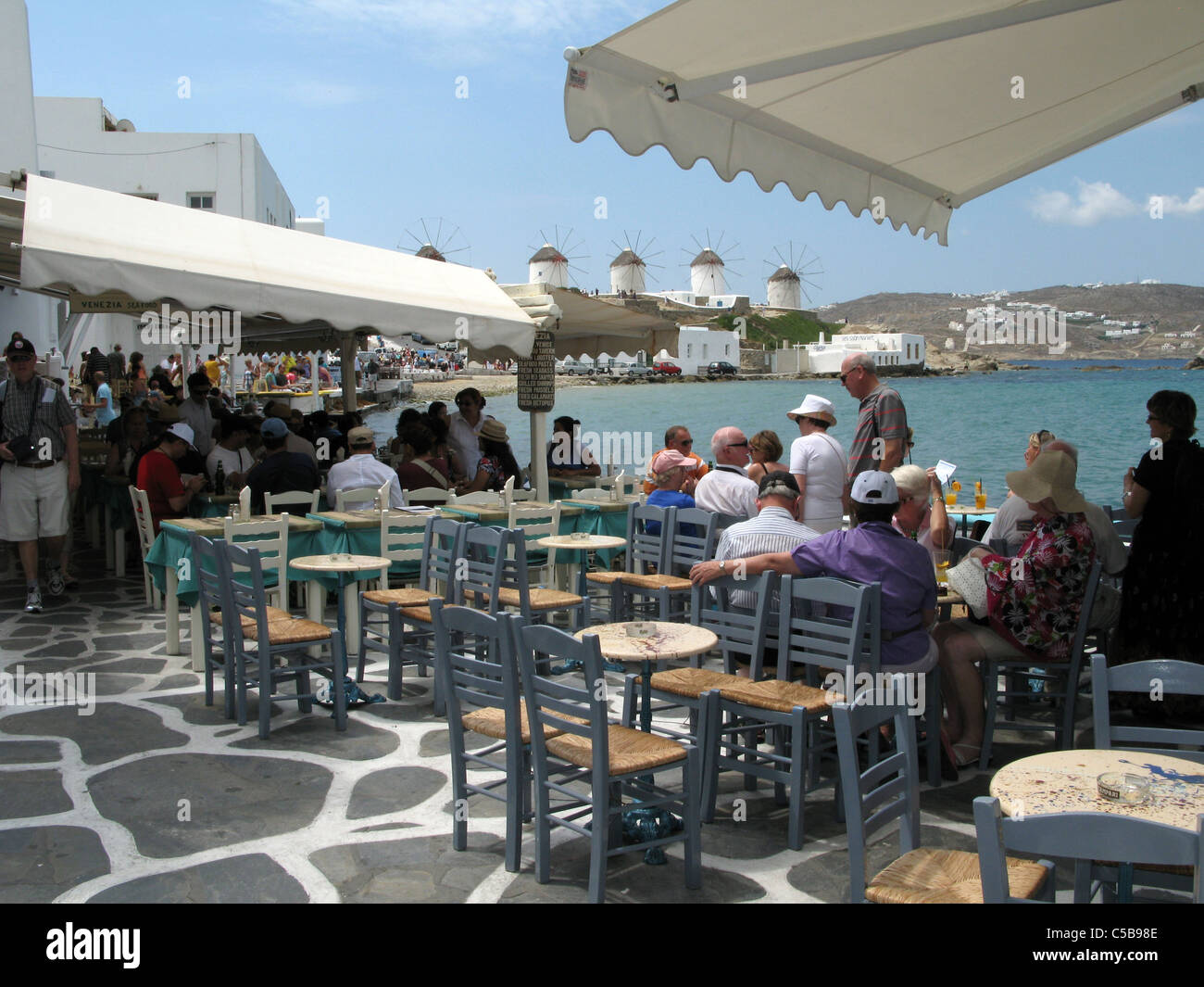 La piccola Venezia Mykonos Grecia Foto Stock