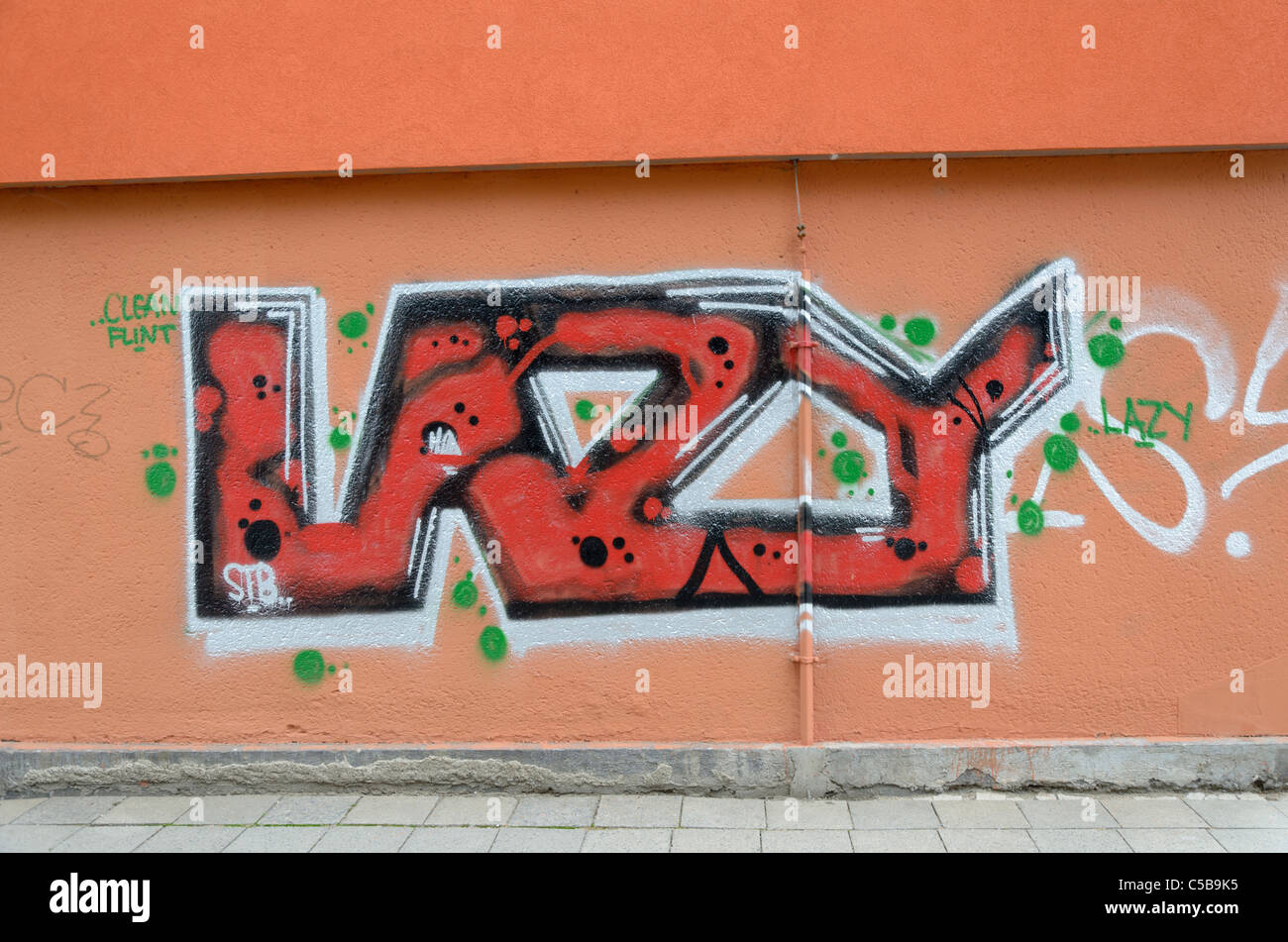 Street Graffiti a Brno Foto Stock