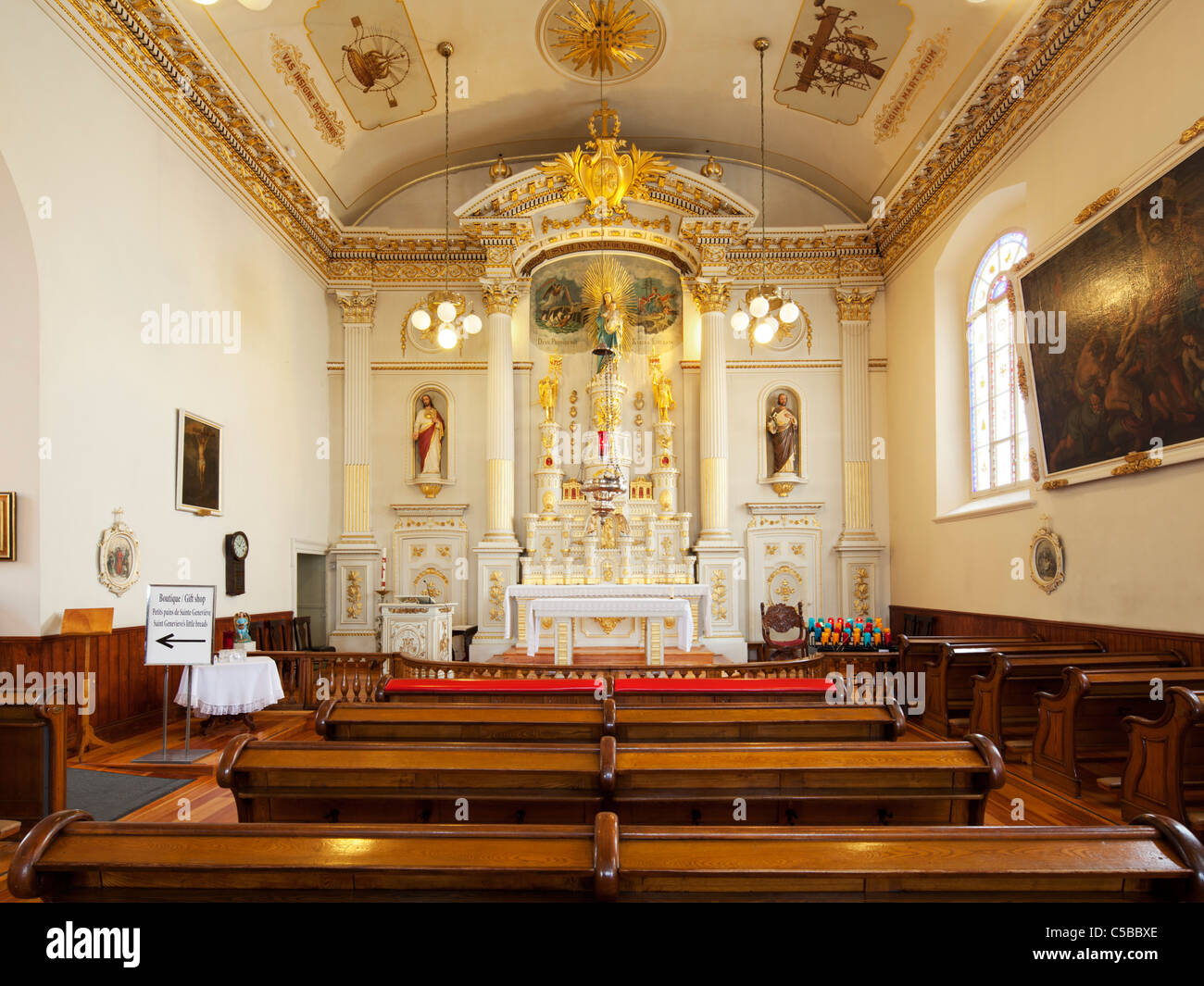 Notre Dame des Victoires, Quebec City Foto Stock