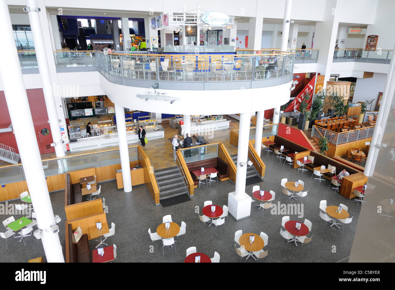 Ocean Terminal Mall Food Court a Leith Edimburgo, Scozia, sede del Royal Yacht Britannia Foto Stock