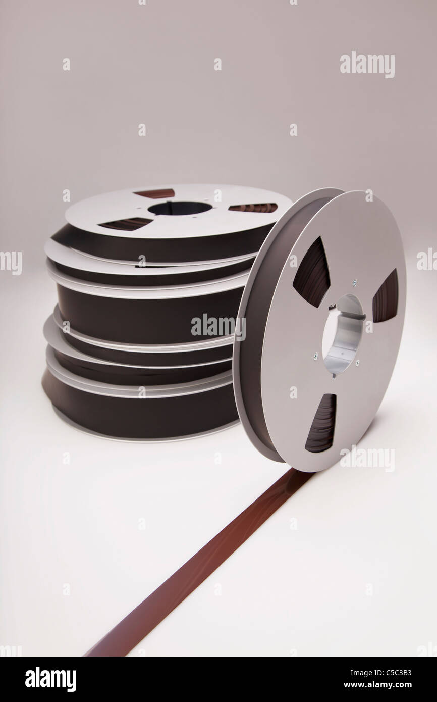 La registrazione audio e nastri in bobine Foto Stock